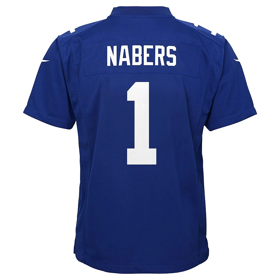 Zennovawear Malik Nabers New York Giants Youth Game Jersey - Royal