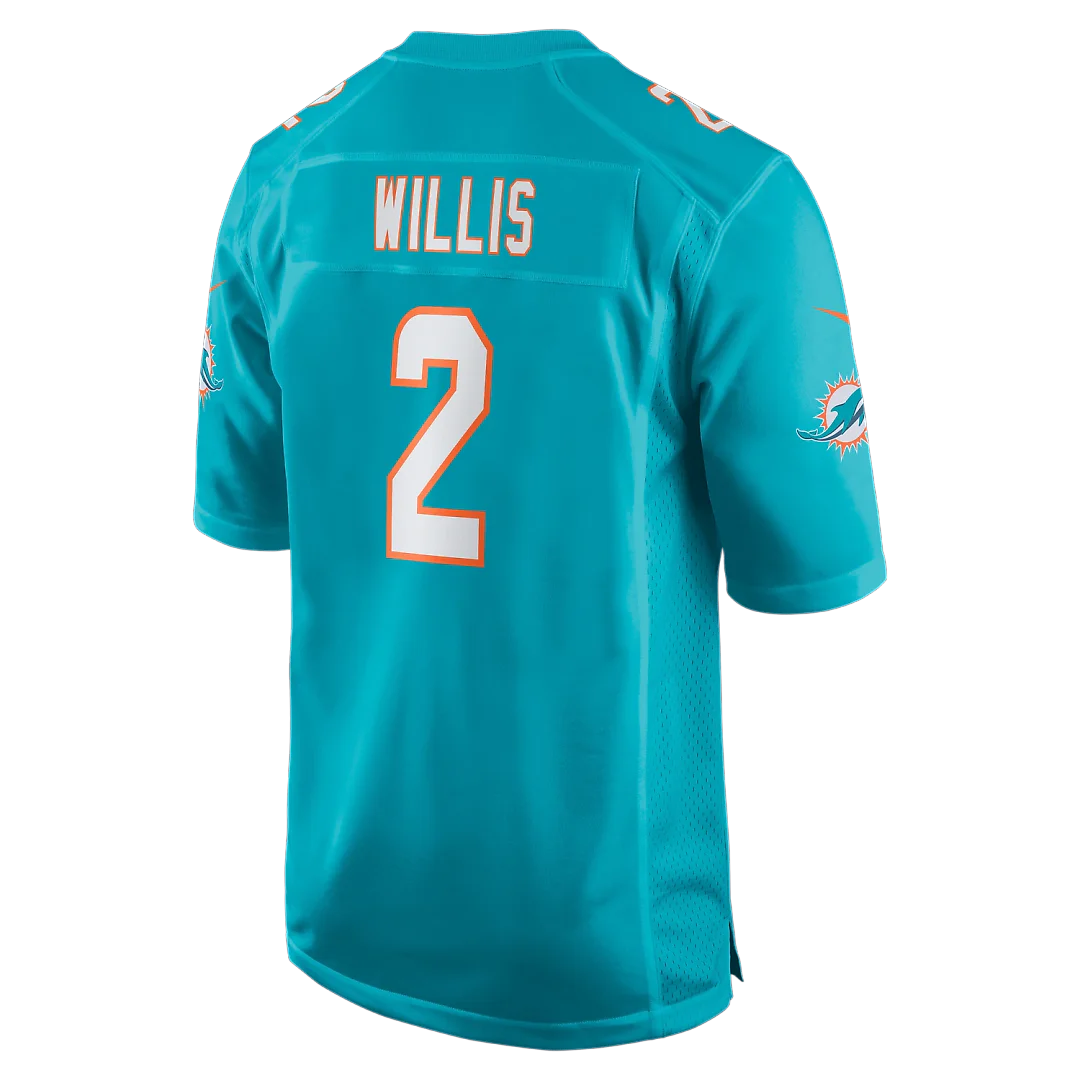 Zennovawear Malik Willis Miami Dolphins Youth Game Jersey - Teal