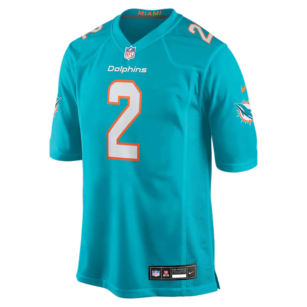 Zennovawear Malik Willis Miami Dolphins Youth Game Jersey - Teal