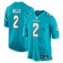 Zennovawear Malik Willis Miami Dolphins Youth Game Jersey - Teal