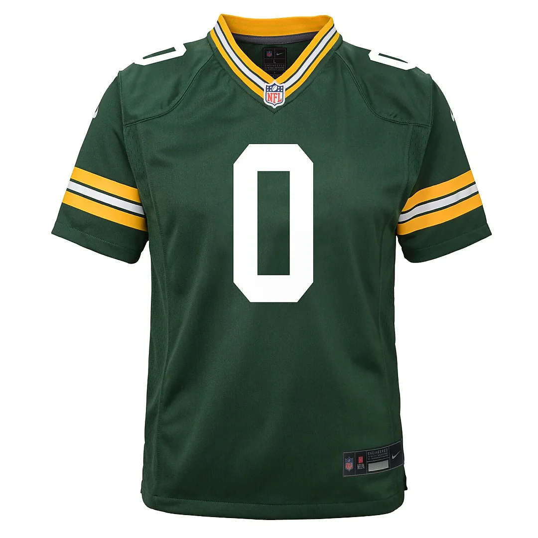 Zennovawear Matthew Golden Green Bay Packers Youth Team Game Jersey - Green