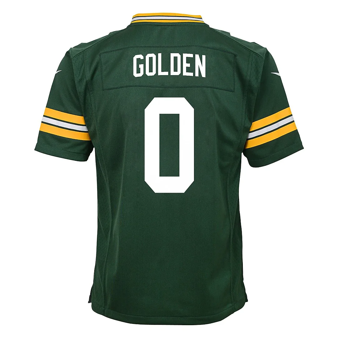 Zennovawear Matthew Golden Green Bay Packers Youth Team Game Jersey - Green