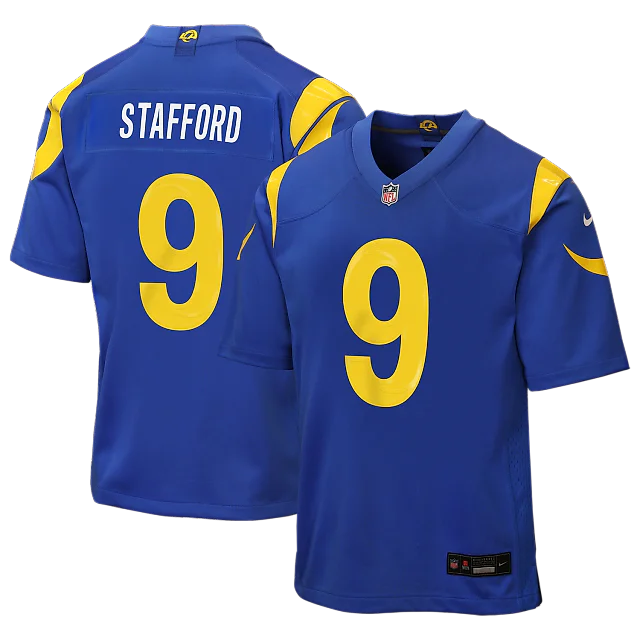 Zennovawear Matthew Stafford Los Angeles Rams Youth Team Game Jersey - Royal
