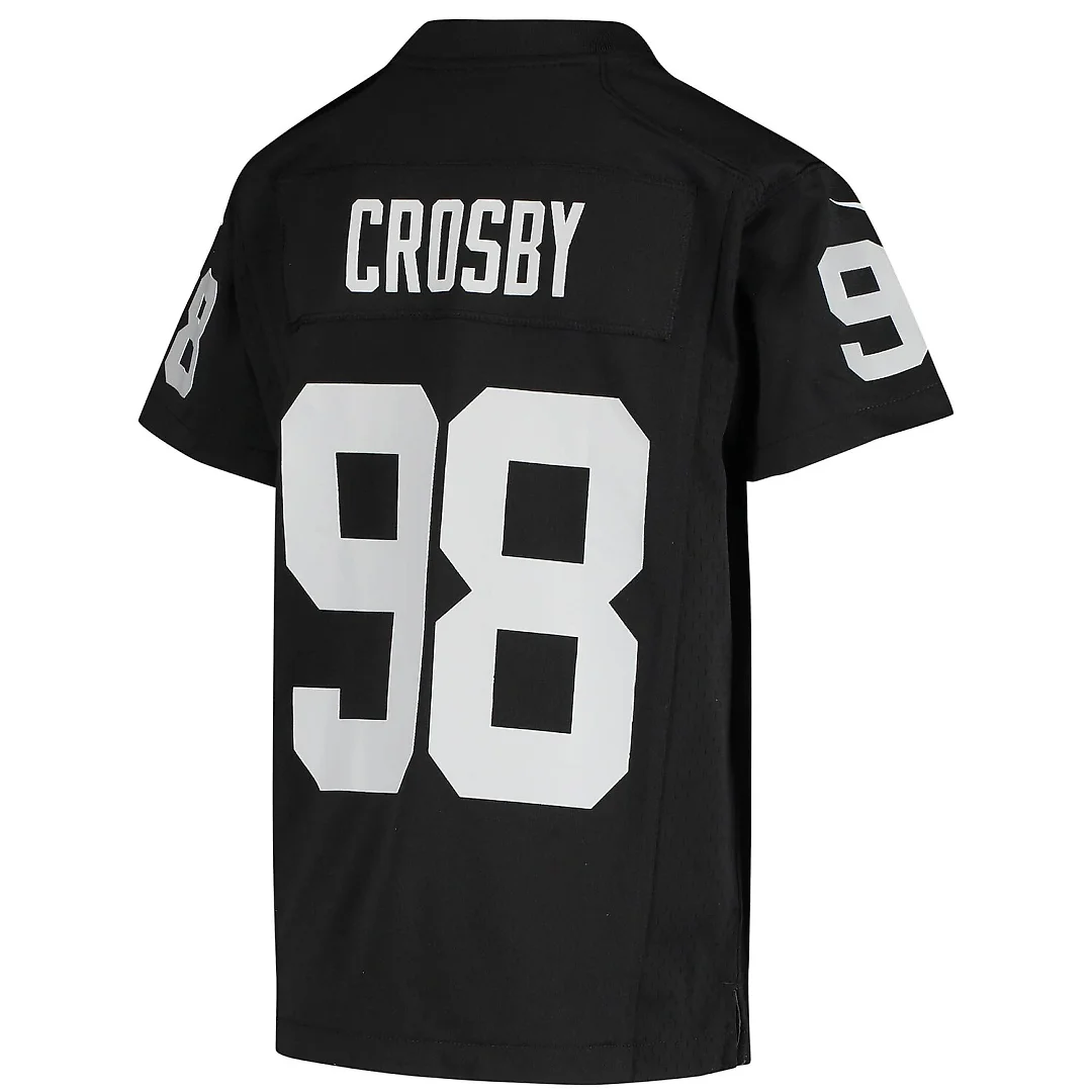 Zennovawear Maxx Crosby Las Vegas Raiders Youth Game Jersey - Black