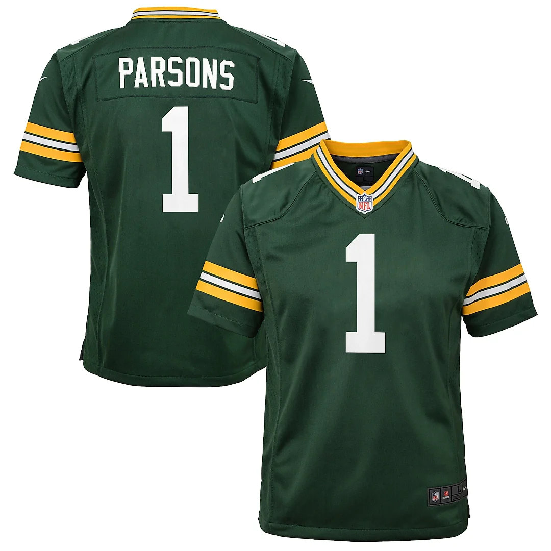 Zennovawear Micah Parsons Green Bay Packers Youth Game Player Jersey - Green