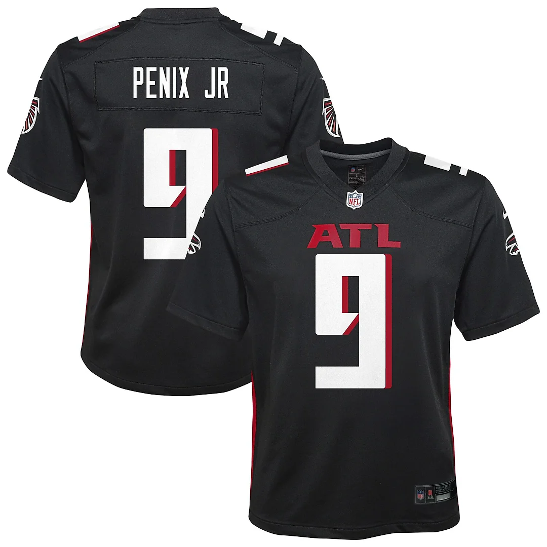 Zennovawear Michael Penix Jr. Atlanta Falcons Youth Team Game Jersey - Black