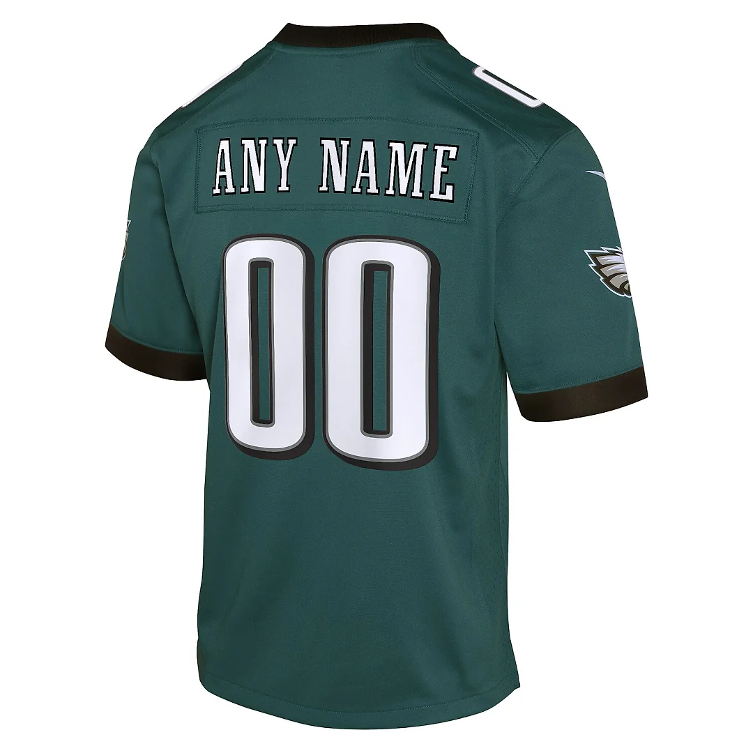 Zennovawear Philadelphia Eagles Youth Custom Game Jersey - Midnight Green