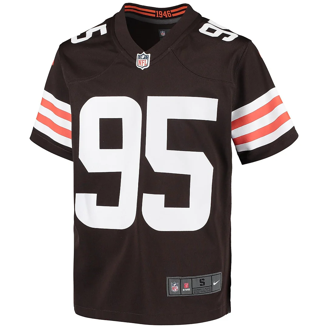 Zennovawear Myles Garrett Cleveland Browns Youth Game Jersey - Brown