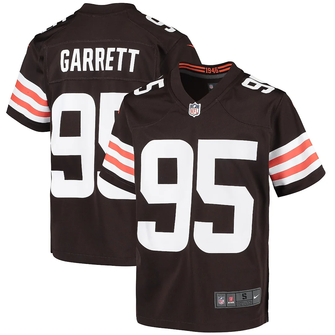 Zennovawear Myles Garrett Cleveland Browns Youth Game Jersey - Brown