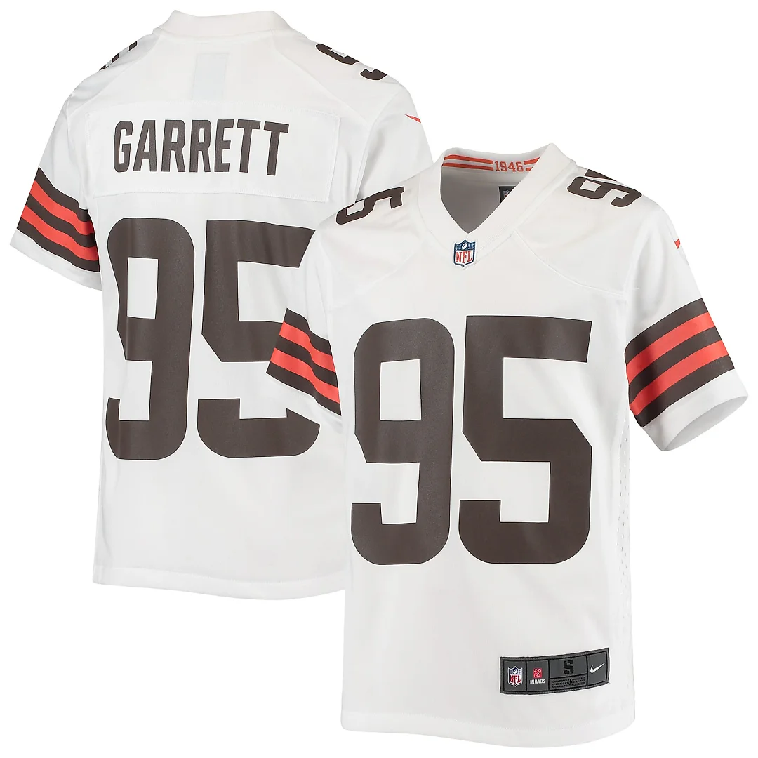 Zennovawear Myles Garrett Cleveland Browns Youth Game Jersey - White