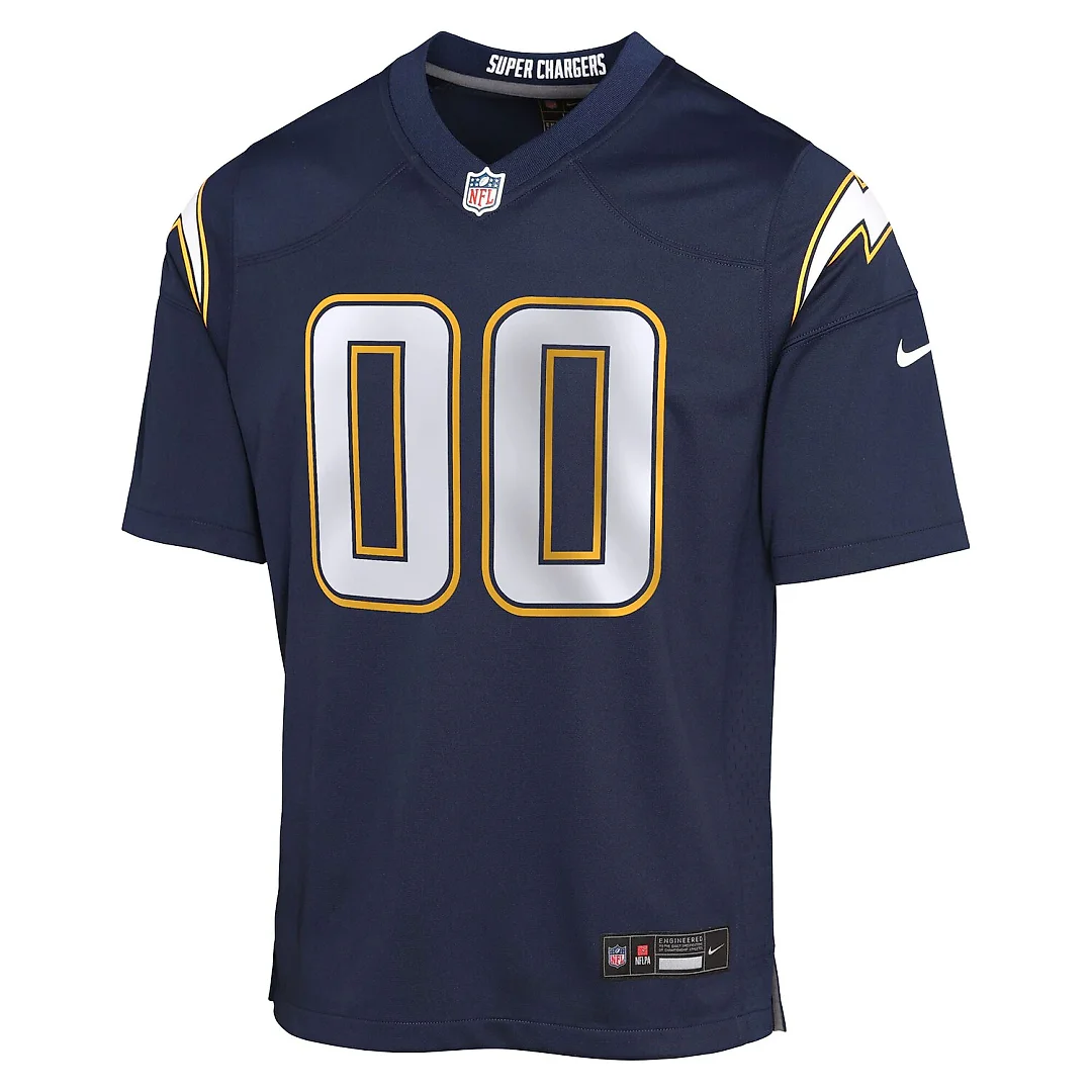 Zennovawear Los Angeles Chargers Youth Alternate Super Chargers Game Custom Jersey - Navy