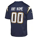 Zennovawear Los Angeles Chargers Youth Alternate Super Chargers Game Custom Jersey - Navy