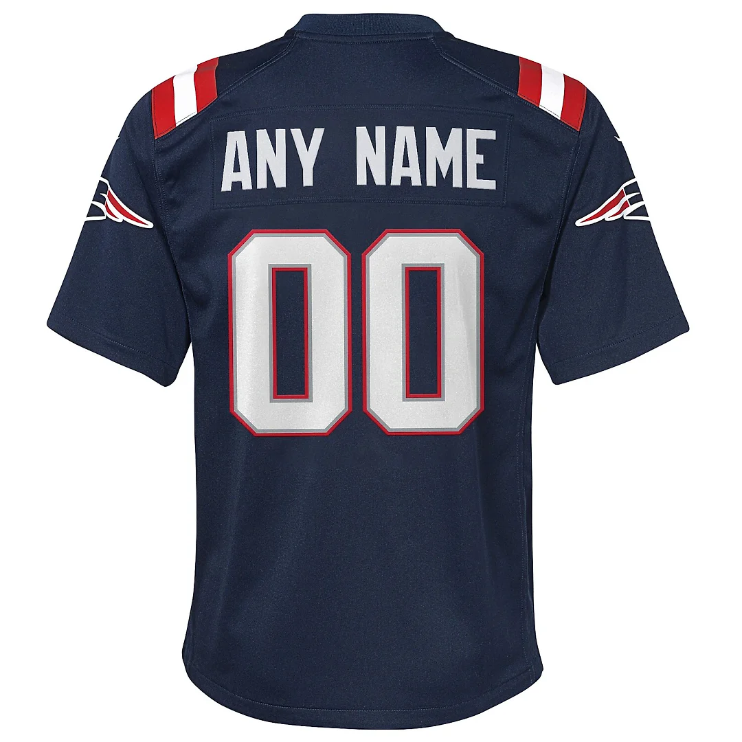 Zennovawear New England Patriots Youth Custom Game Jersey - Navy