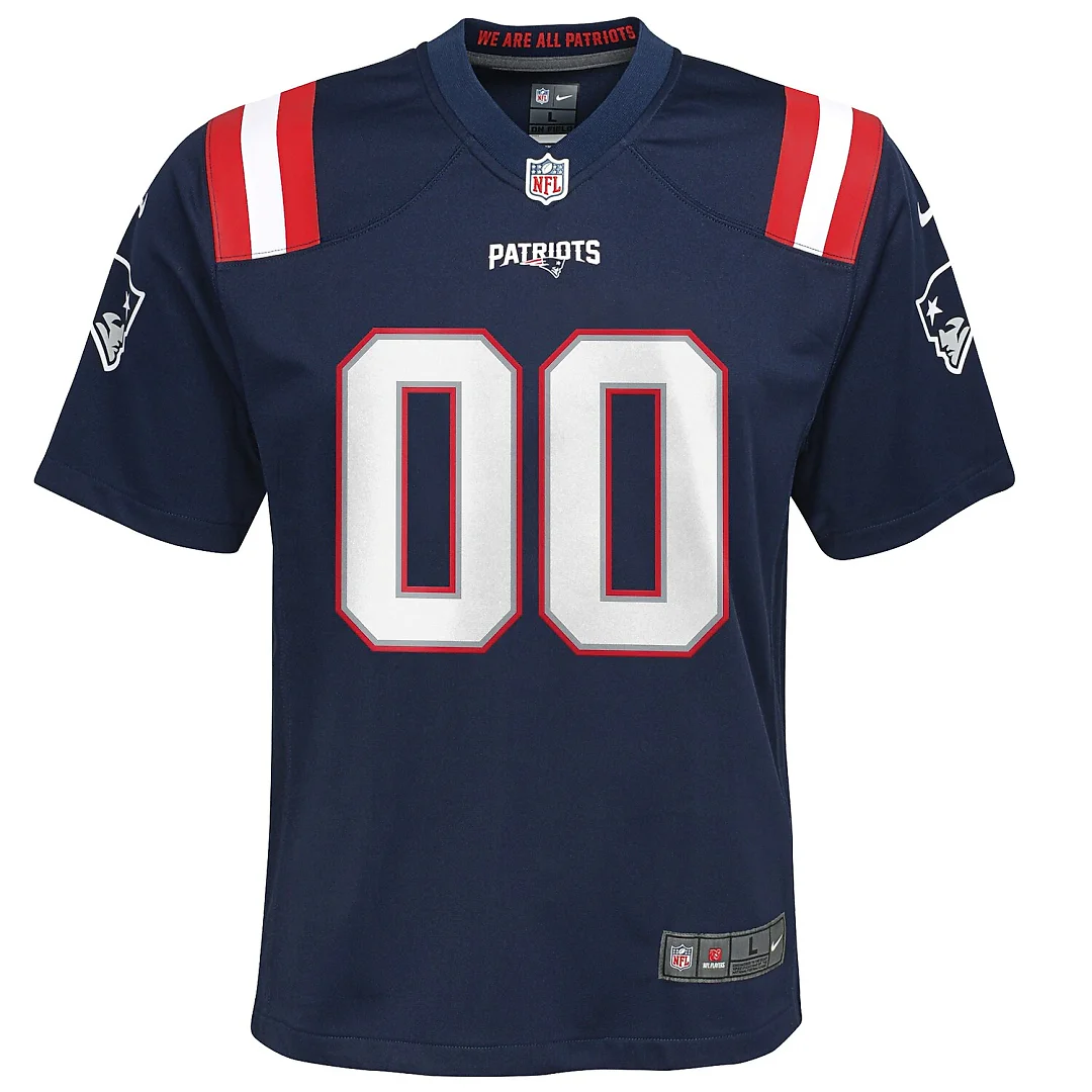 Zennovawear New England Patriots Youth Custom Game Jersey - Navy