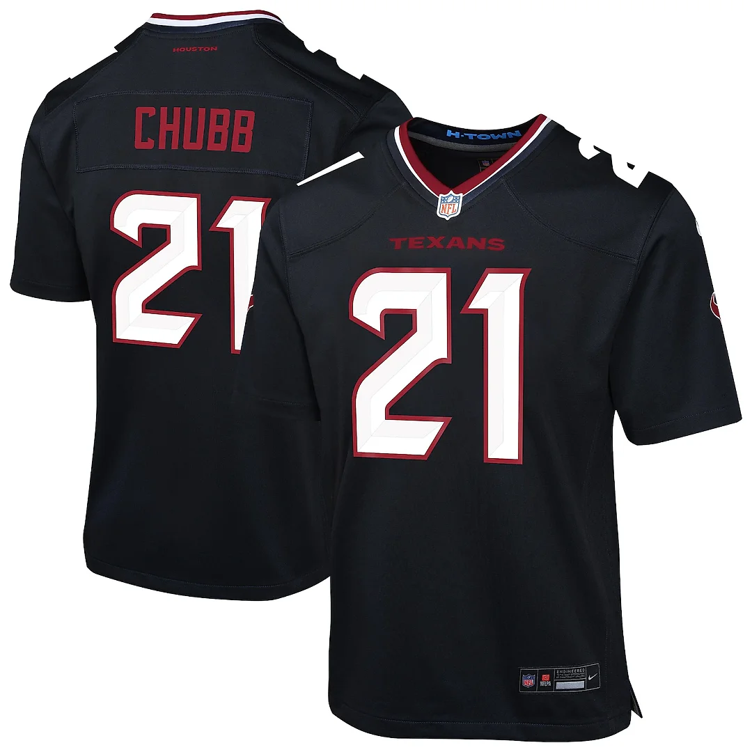 Zennovawear Nick Chubb Houston Texans Youth Team Game Jersey - Navy