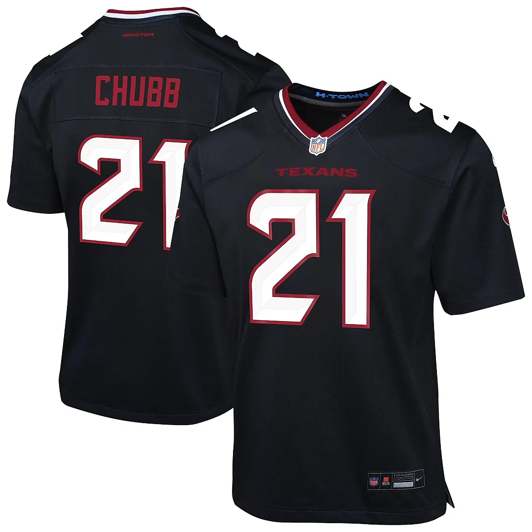 Zennovawear Nick Chubb Houston Texans Youth Team Game Jersey - Navy