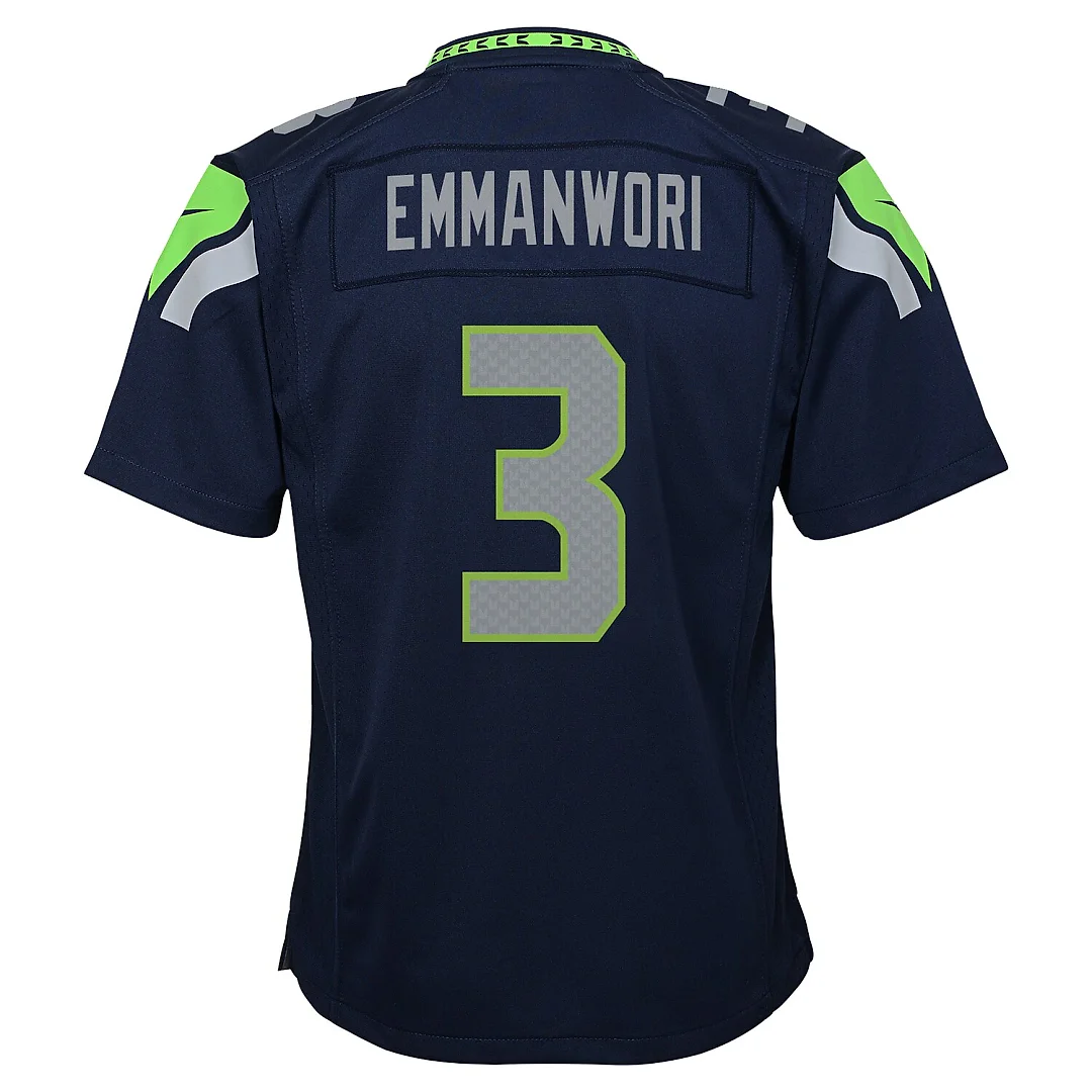 Zennovawear Nick Emmanwori Seattle Seahawks Youth Game Jersey - College Navy
