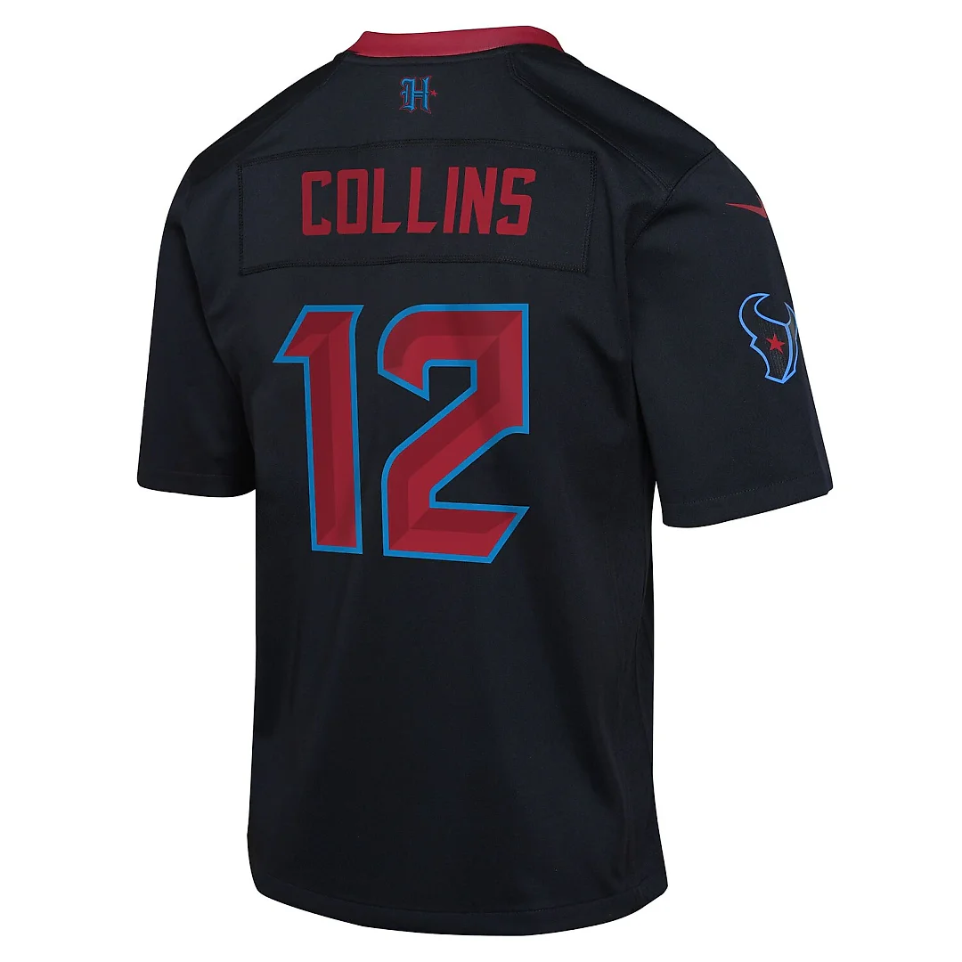 Zennovawear Nico Collins Houston Texans Youth Alternate Game Jersey - Navy