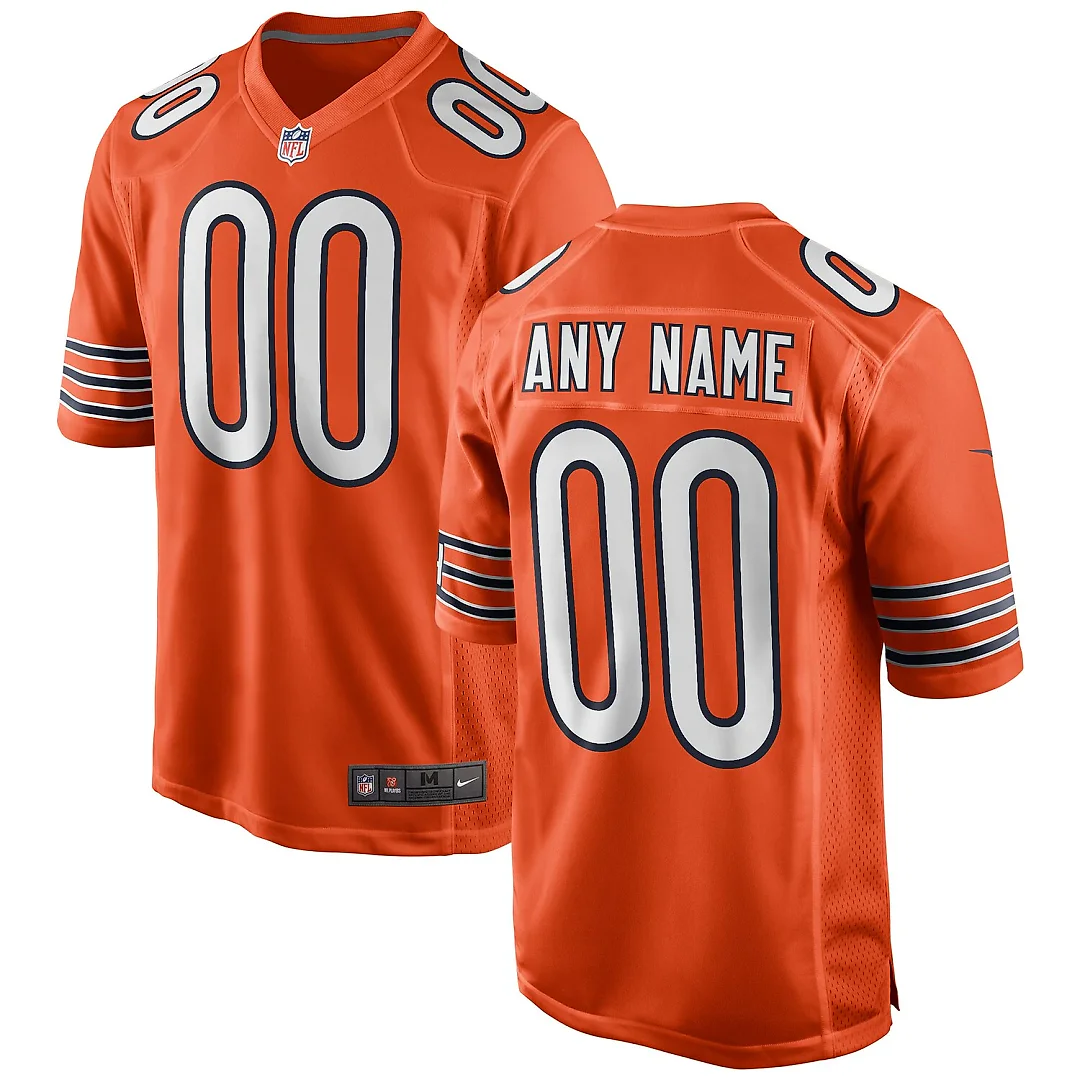 Zennovawear Chicago Bears Youth Alternate Custom Game Jersey - Orange
