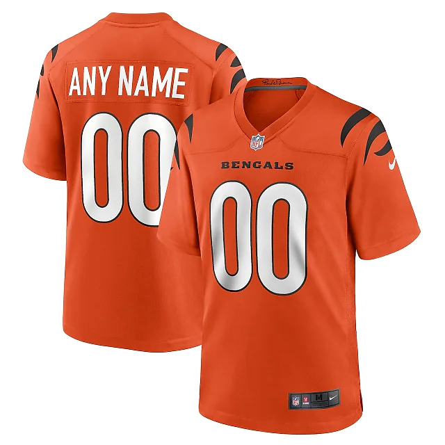 Zennovawear Cincinnati Bengals Youth Alternate Game Custom Jersey - Orange