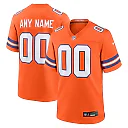 Zennovawear Denver Broncos Youth 2nd Alternate Custom Replica Jersey - Orange