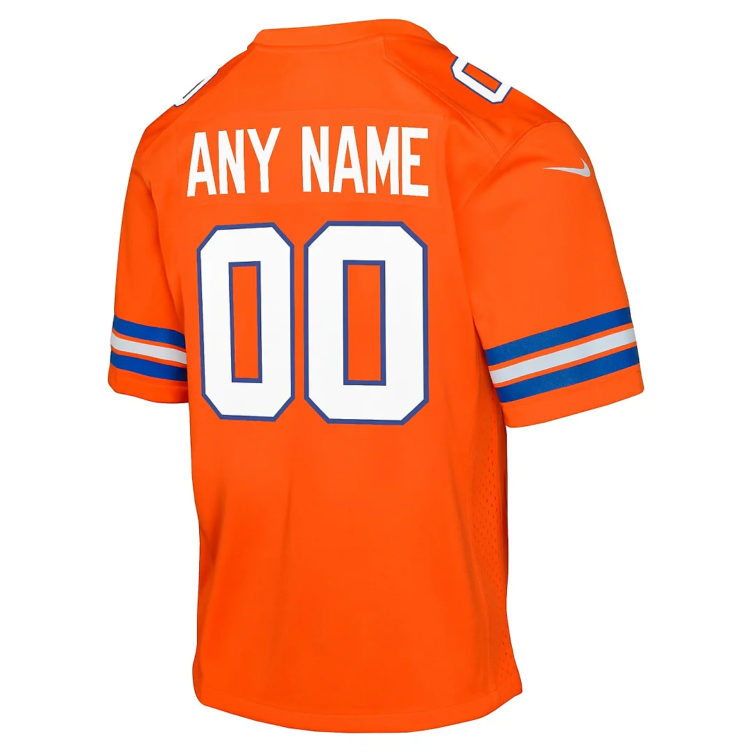 Zennovawear Denver Broncos Youth Mile High Collection 1977 Throwback Custom Game Jersey - Orange