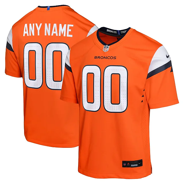 Zennovawear Denver Broncos Youth Team Custom Game Jersey - Orange
