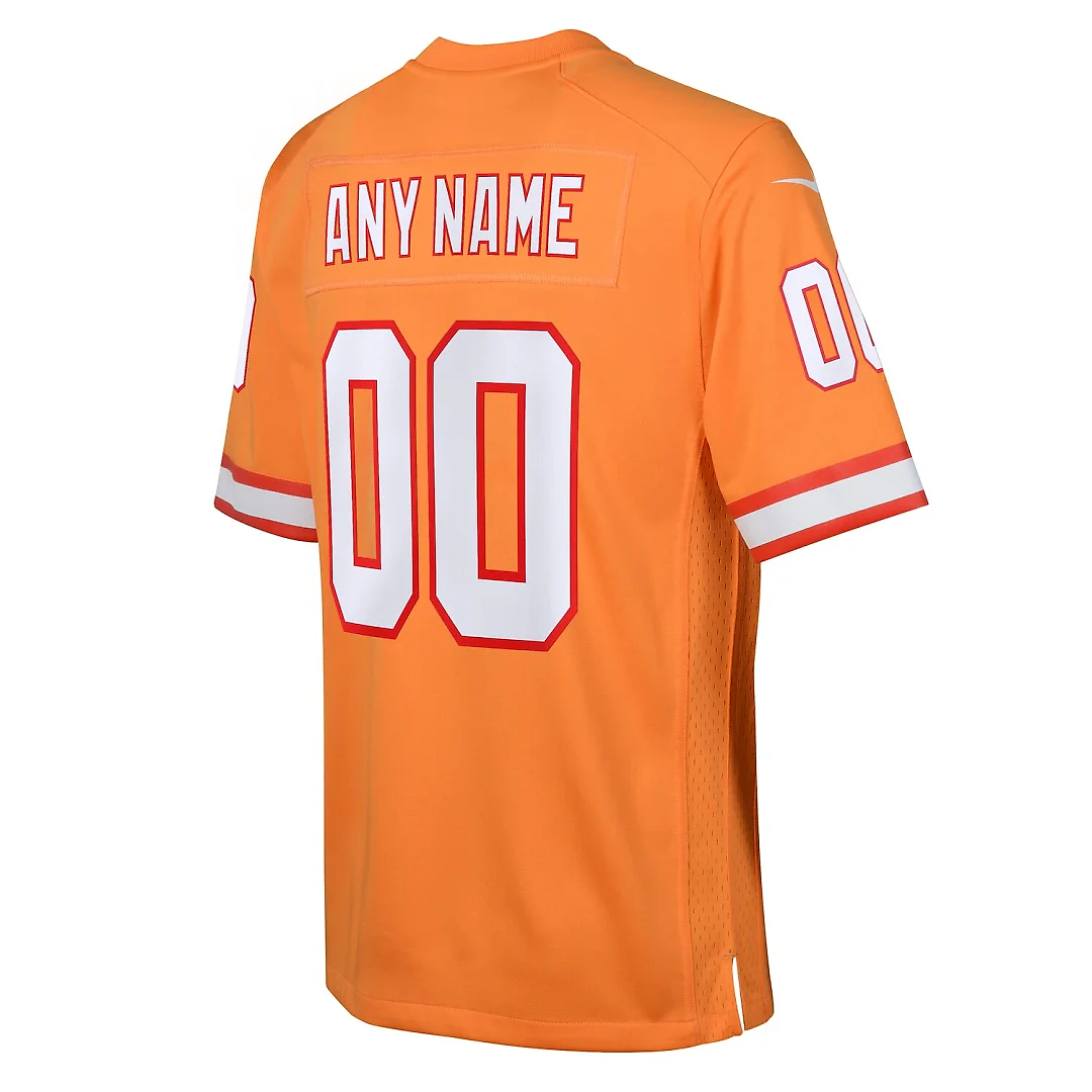 Zennovawear Tampa Bay Buccaneers Youth Custom Throwback Game Jersey - Orange