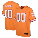 Zennovawear Tampa Bay Buccaneers Youth Custom Throwback Game Jersey - Orange