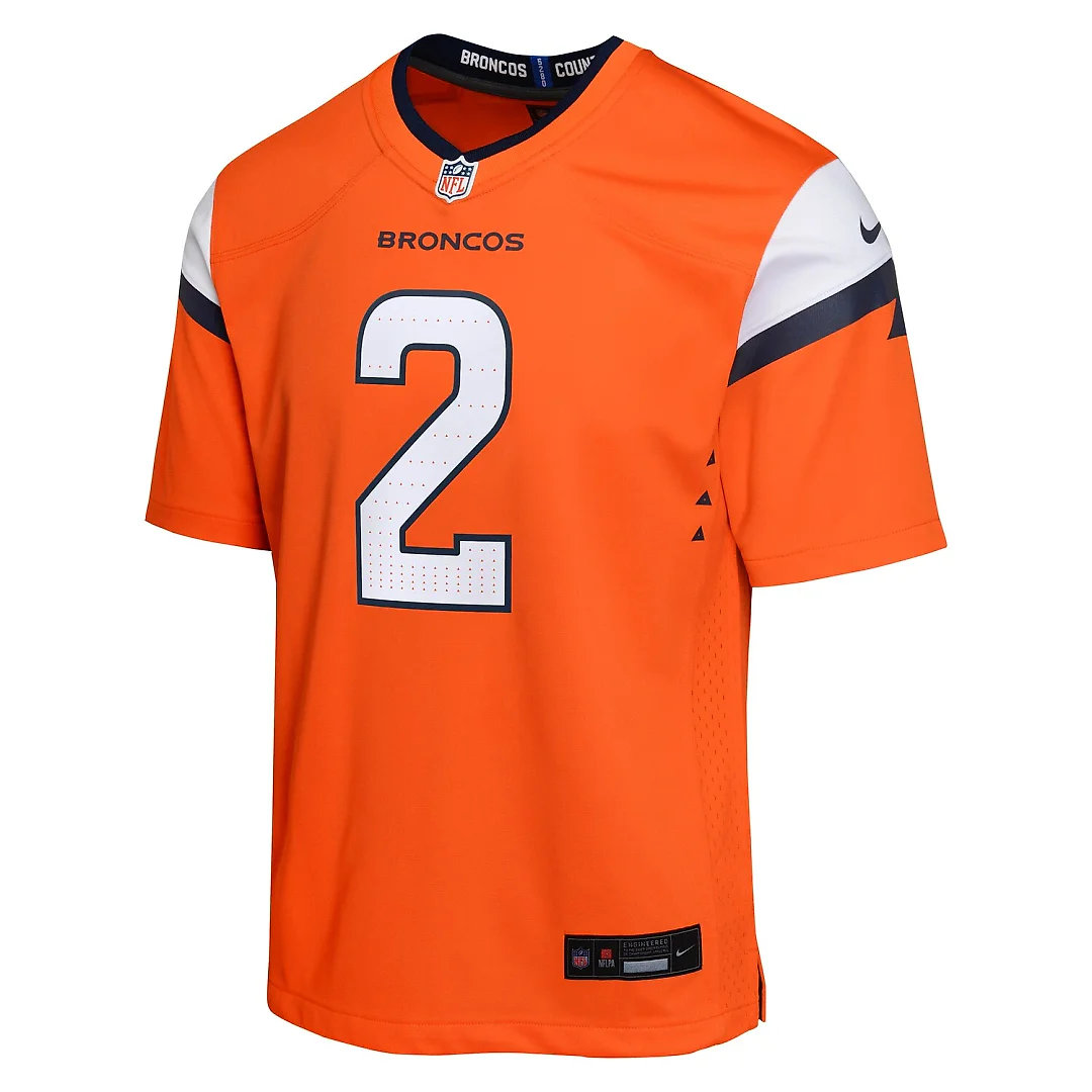 Zennovawear Patrick Surtain II Denver Broncos Youth Game Jersey - Orange