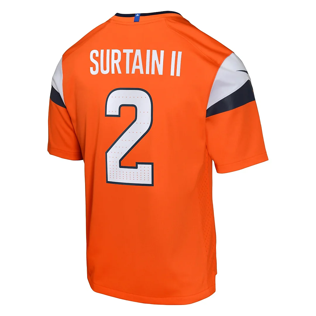 Zennovawear Patrick Surtain II Denver Broncos Youth Game Jersey - Orange