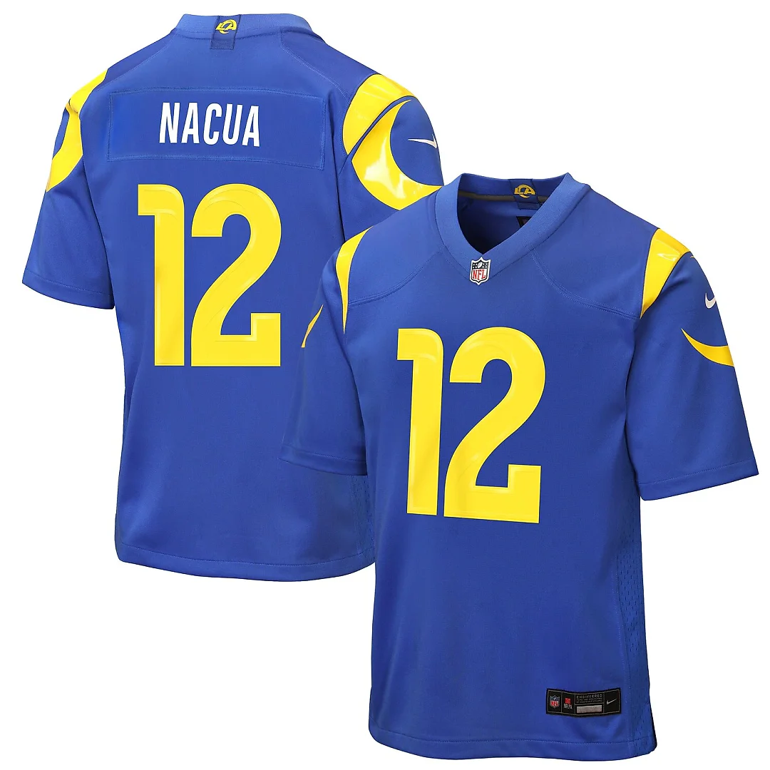 Zennovawear Puka Nacua Los Angeles Rams Youth Game Jersey - Royal