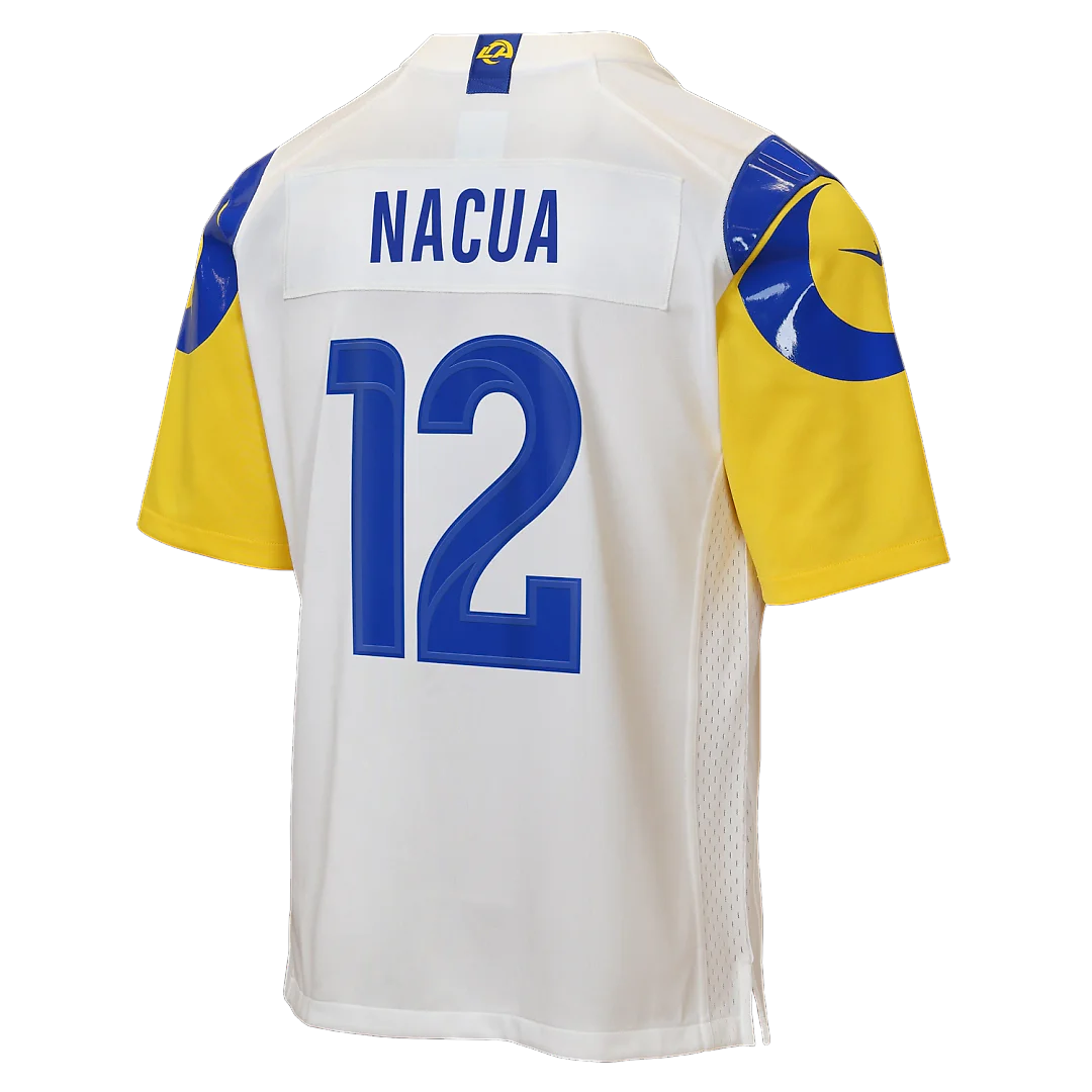 Zennovawear Puka Nacua Los Angeles Rams Youth Game Jersey - White