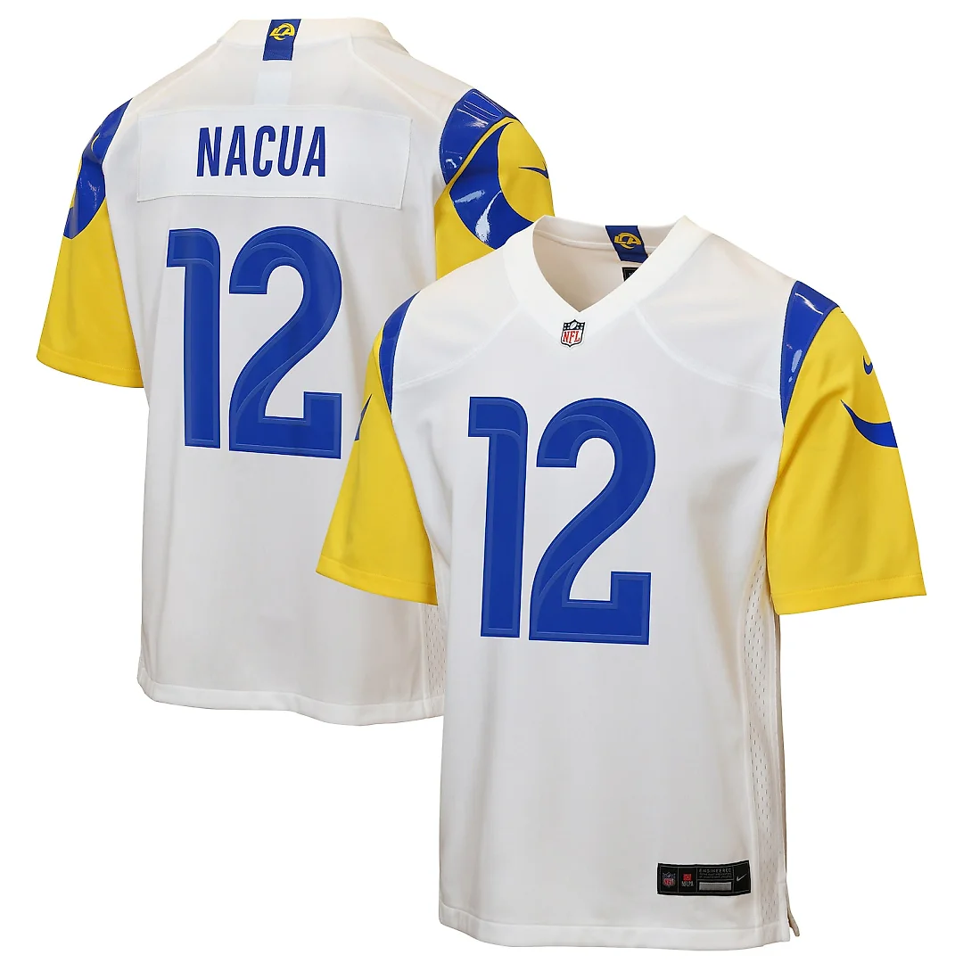 Zennovawear Puka Nacua Los Angeles Rams Youth Game Jersey - White