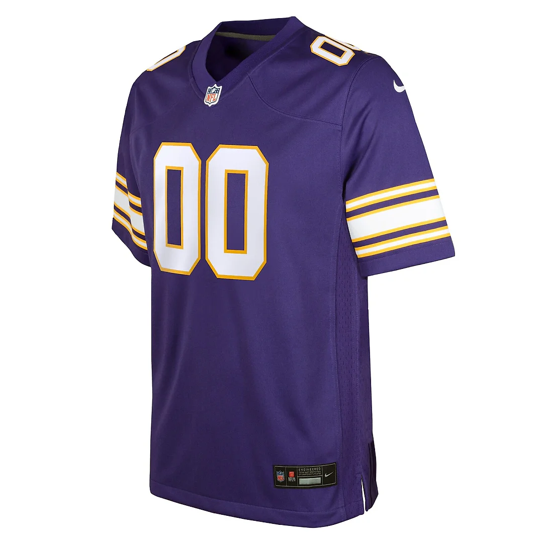 Zennovawear Minnesota Vikings Youth Classic Custom Game Jersey - Purple