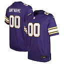 Zennovawear Minnesota Vikings Youth Classic Custom Game Jersey - Purple