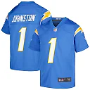 Zennovawear Quentin Johnston Los Angeles Chargers Youth Game Jersey - Powder Blue
