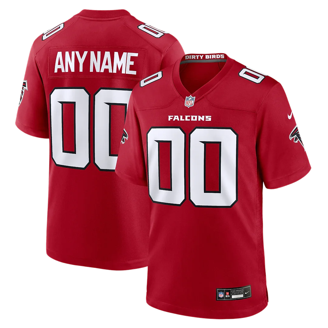 Zennovawear Atlanta Falcons Youth Custom Game Jersey - Red