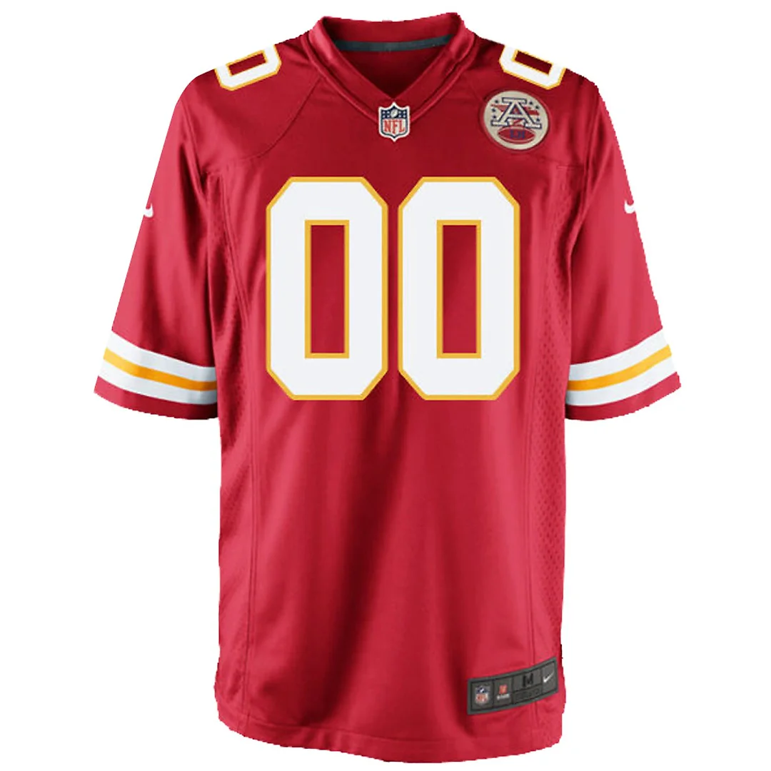 Zennovawear Kansas City Chiefs Youth Custom Game Jersey - Red