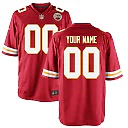 Zennovawear Kansas City Chiefs Youth Custom Game Jersey - Red