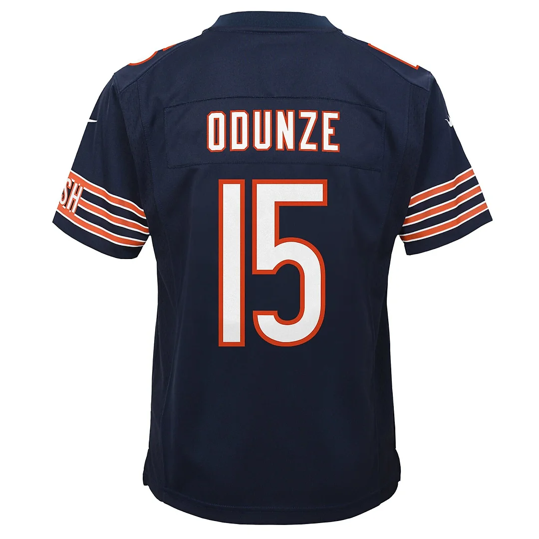 Zennovawear Rome Odunze Chicago Bears Youth Game Jersey - Navy