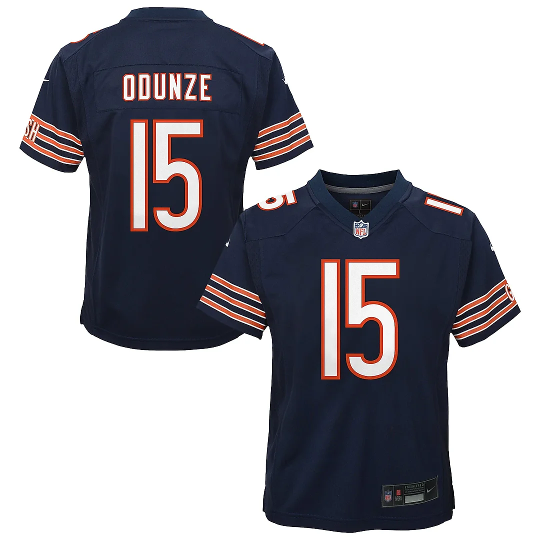Zennovawear Rome Odunze Chicago Bears Youth Game Jersey - Navy