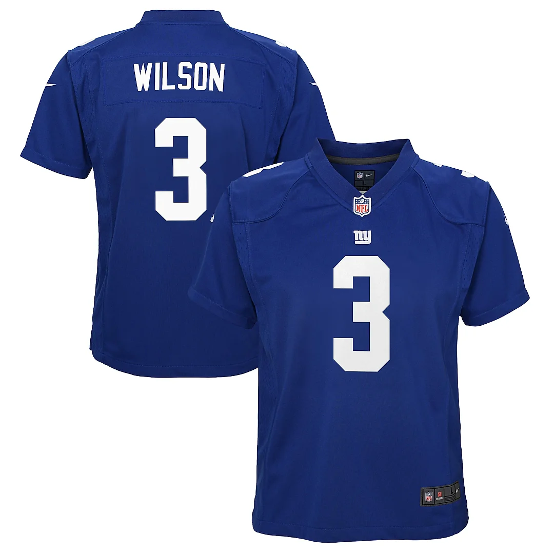 Zennovawear Russell Wilson New York Giants Youth Game Jersey - Royal