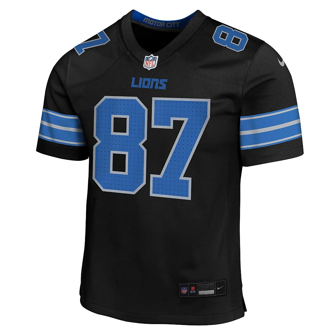 Zennovawear Sam LaPorta Detroit Lions Youth Game Jersey - Black