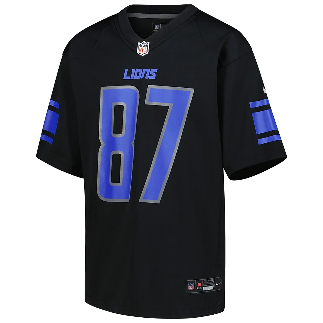 Zennovawear Sam LaPorta Detroit Lions Youth Game Jersey - Black
