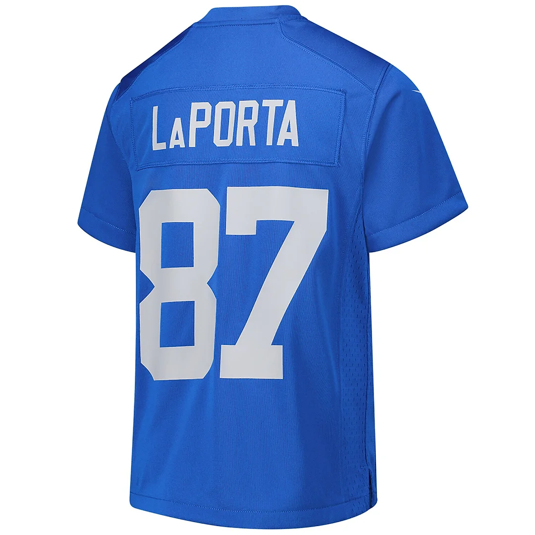 Zennovawear Sam LaPorta Detroit Lions Youth Game Jersey - Blue