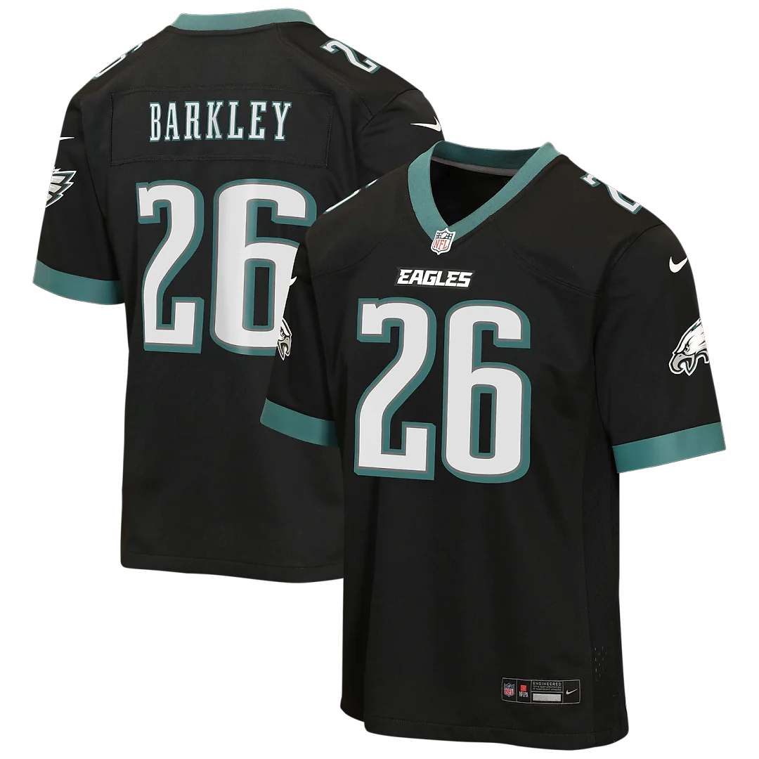 Zennovawear Saquon Barkley Philadelphia Eagles Youth Alternate Game Jersey - Black