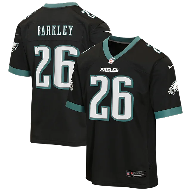 Zennovawear Saquon Barkley Philadelphia Eagles Youth Alternate Game Jersey - Black