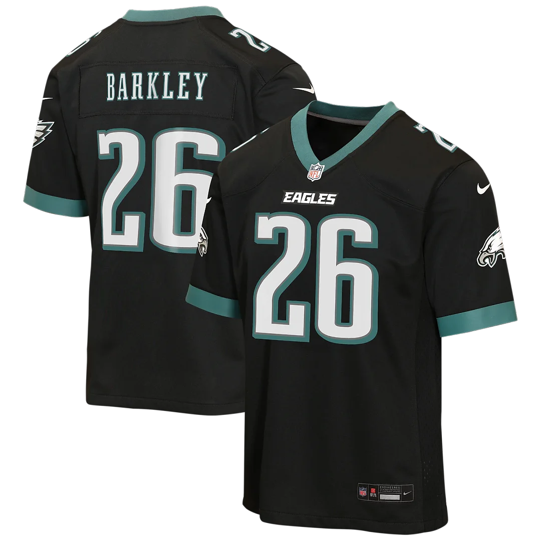 Zennovawear Saquon Barkley Philadelphia Eagles Youth Alternate Game Jersey - Black