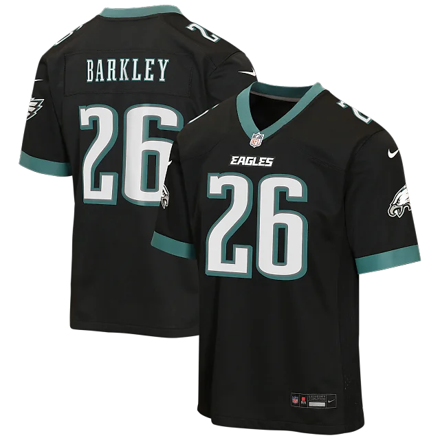 Zennovawear Saquon Barkley Philadelphia Eagles Youth Alternate Game Jersey - Black